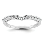 14k White Gold 3/8 carat Lab Grown Diamond VS+ F+ Complete Wedding Band