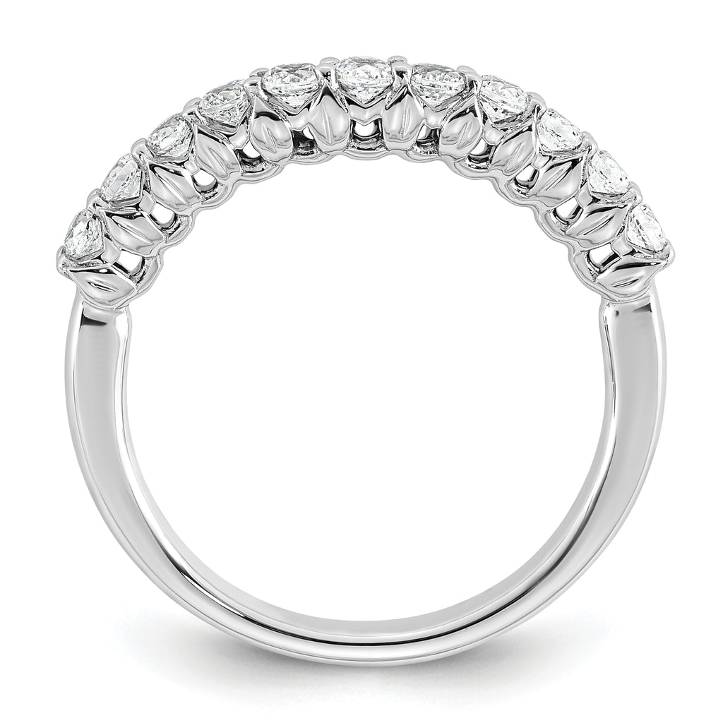 14k White Gold 1/2 carat Lab Grown Diamond VS+ F+ Complete Wedding Band