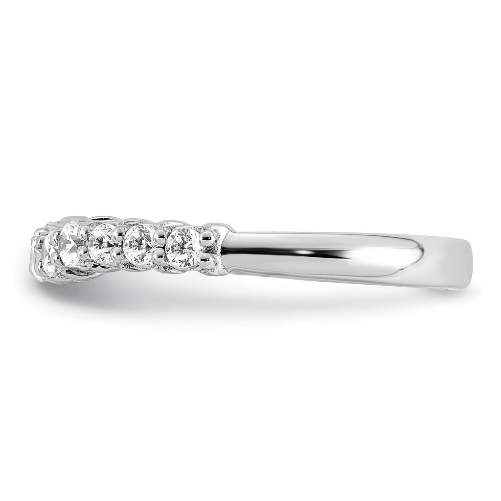 14k White Gold 1/2 carat Lab Grown Diamond VS+ F+ Complete Wedding Band