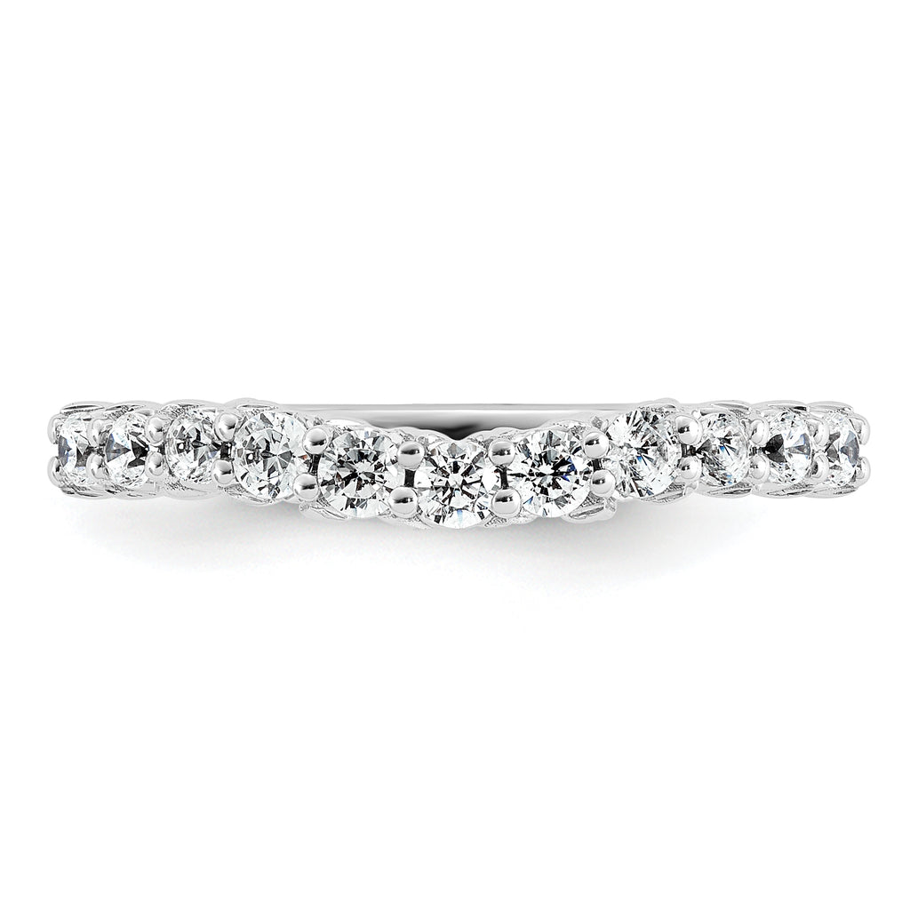 14k White Gold 1/2 carat Lab Grown Diamond VS+ F+ Complete Wedding Band