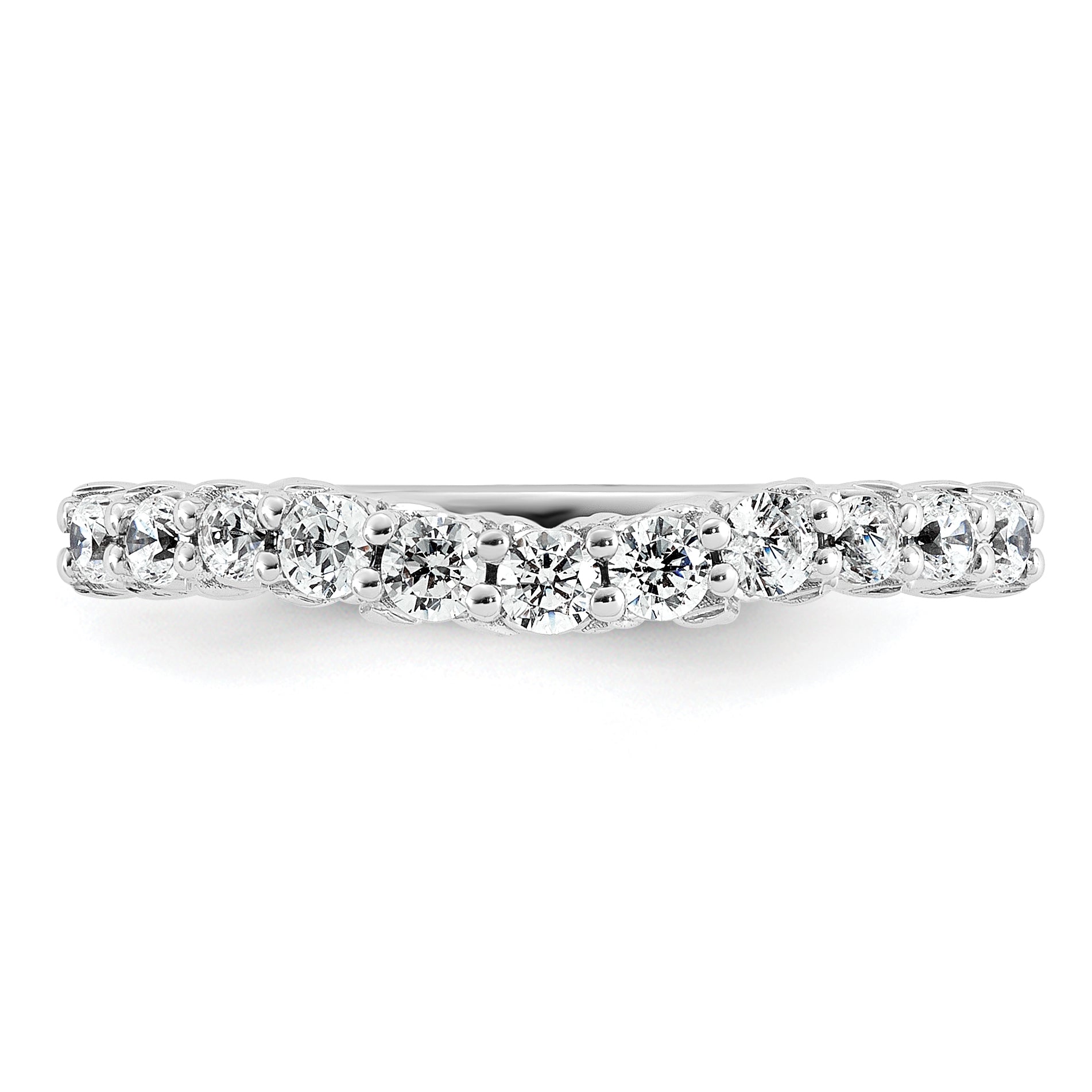 14k White Gold 1/2 carat Lab Grown Diamond VS+ F+ Complete Wedding Band