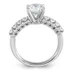 14k White Gold 1 7/8 carat Lab Grown Diamond VS+ F+ Round Complete Engagement Ring