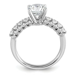 14k White Gold 1 7/8 carat Certified Lab Grown Diamond VS+ F+ Round Complete Engagement Ring