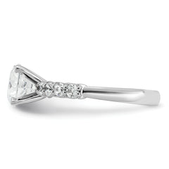 14k White Gold 1 7/8 carat Certified Lab Grown Diamond VS+ F+ Round Complete Engagement Ring