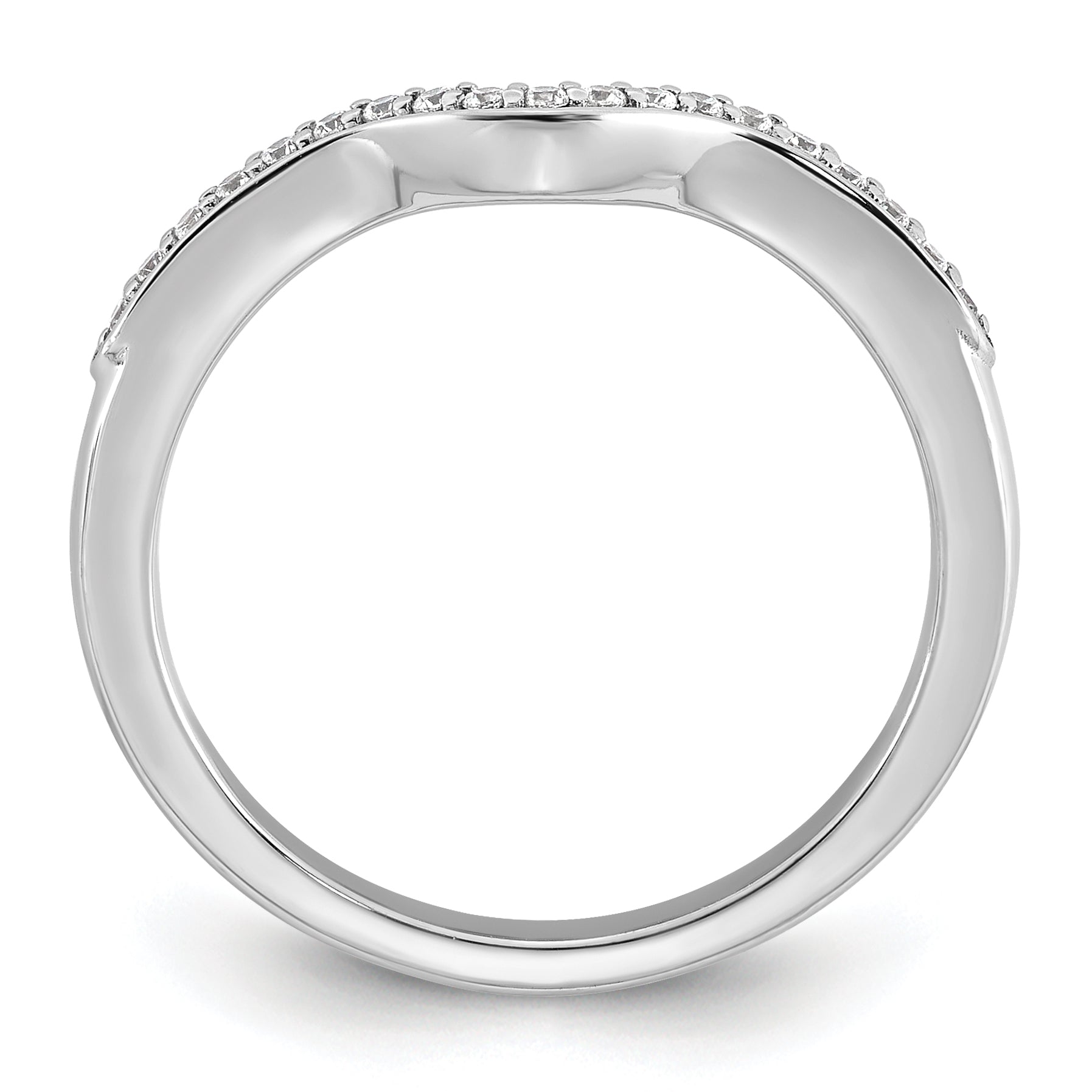 14k White Gold 1/10 carat Lab Grown Diamond VS+ F+ Complete Wedding Band Secondary image
