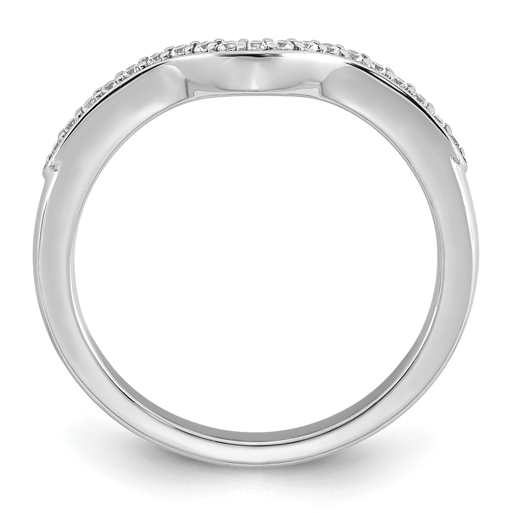 14k White Gold 1/10 carat Lab Grown Diamond VS+ F+ Complete Wedding Band