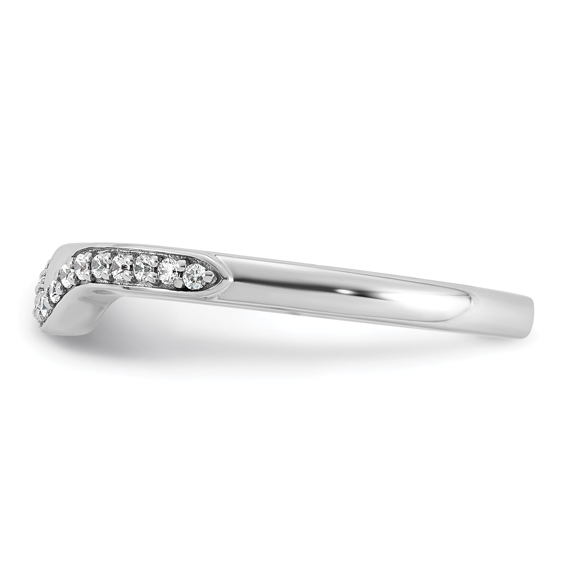 14k White Gold 1/10 carat Lab Grown Diamond VS+ F+ Complete Wedding Band