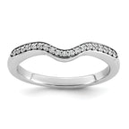 14k White Gold 1/10 carat Lab Grown Diamond VS+ F+ Complete Wedding Band