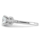 14k White Gold 1 3/4 carat Certified Lab Grown Diamond VS+ F+ Round Complete Engagement Ring