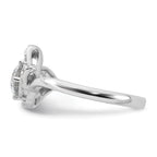 14k White Gold 7/8 carat Lab Grown Diamond VS+ F+ Round Complete Engagement Ring