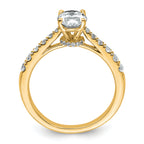 14k 1 1/2 carat Certified Lab Grown Diamond VS+ F+ Oval Complete Engagement Ring