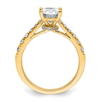 14k 2 carat Certified Lab Grown Diamond VS+ F+ Oval Complete Engagement Ring