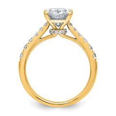 14k 2 1/2 carat Certified Lab Grown Diamond VS+ F+ Oval Complete Engagement Ring