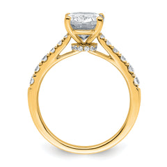 14k 3 carat Certified Lab Grown Diamond VS+ F+ Oval Complete Engagement Ring