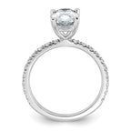 14k White Gold 2 1/3 carat Certified Lab Grown Diamond VS+ F+ Oval Complete Shared Prong Engagement Ring