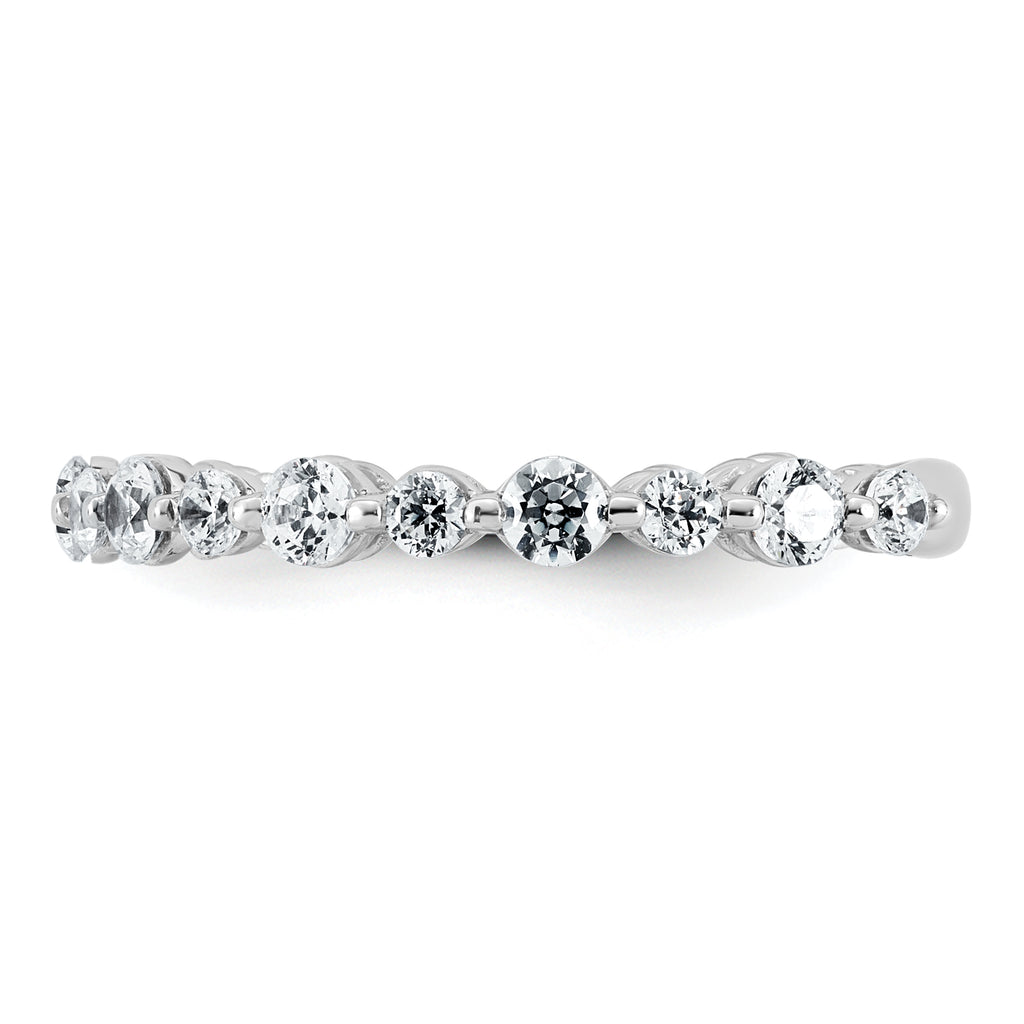 14k White Gold 7/8 carat Lab Grown Diamond VS+ F+ Complete Wedding Band