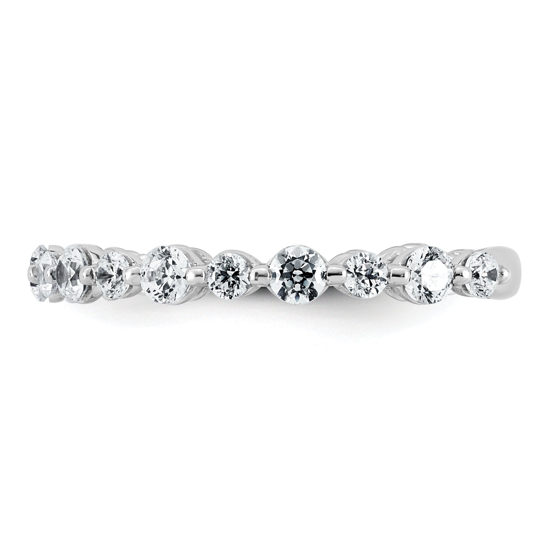 14k White Gold 7/8 carat Lab Grown Diamond VS+ F+ Complete Wedding Band