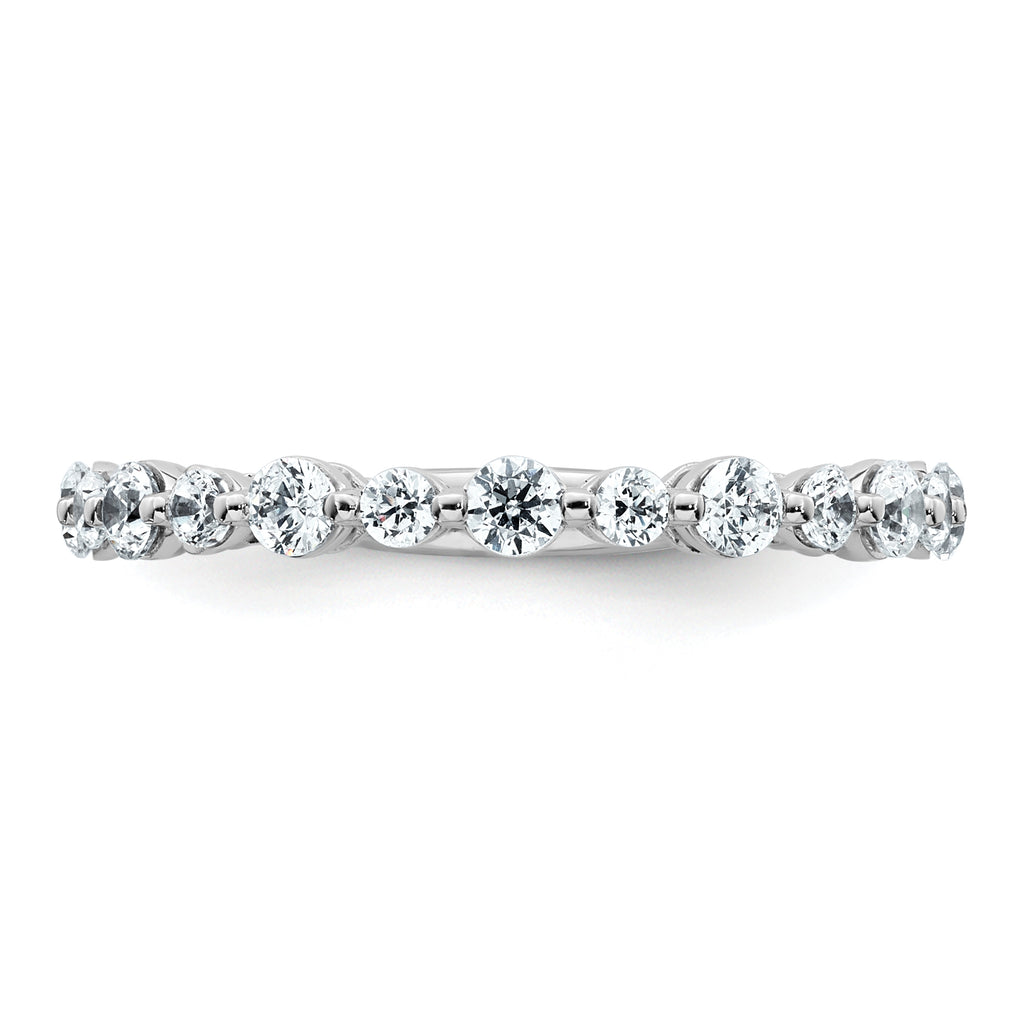 14k White Gold 7/8 carat Lab Grown Diamond VS+ F+ Complete Wedding Band