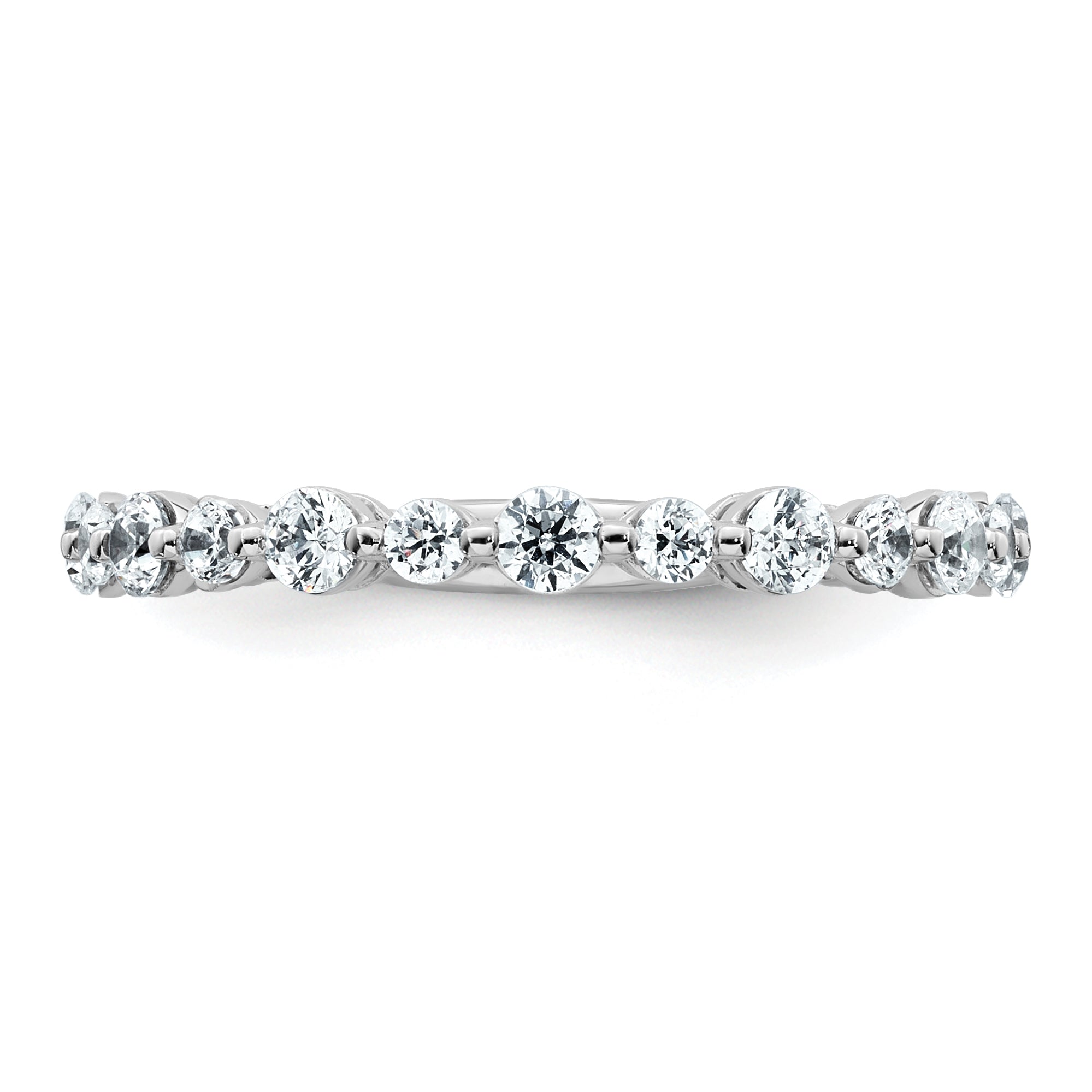 14k White Gold 7/8 carat Lab Grown Diamond VS+ F+ Complete Wedding Band