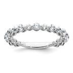 14k White Gold 7/8 carat Lab Grown Diamond VS+ F+ Complete Wedding Band
