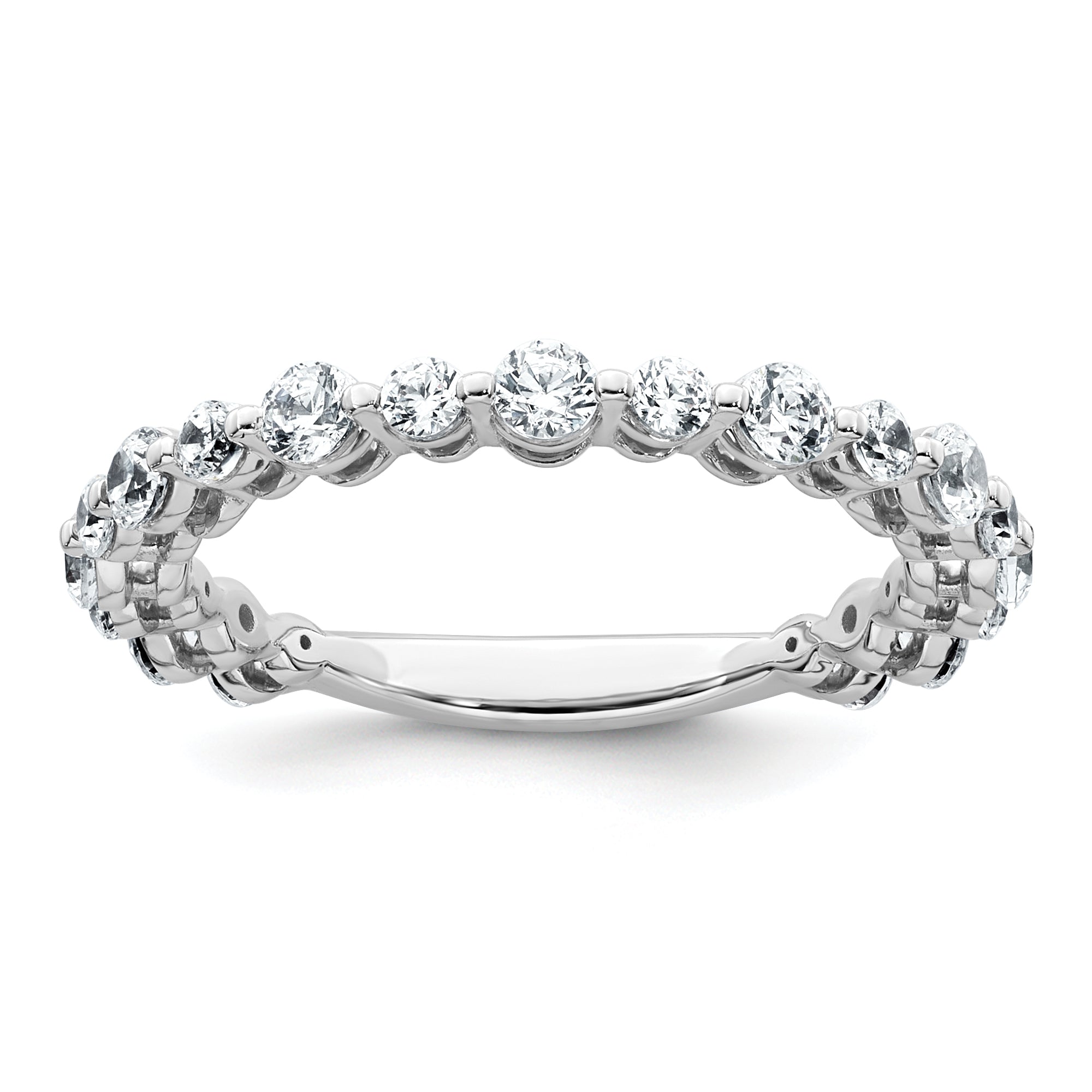 14k White Gold 7/8 carat Lab Grown Diamond VS+ F+ Complete Wedding Band