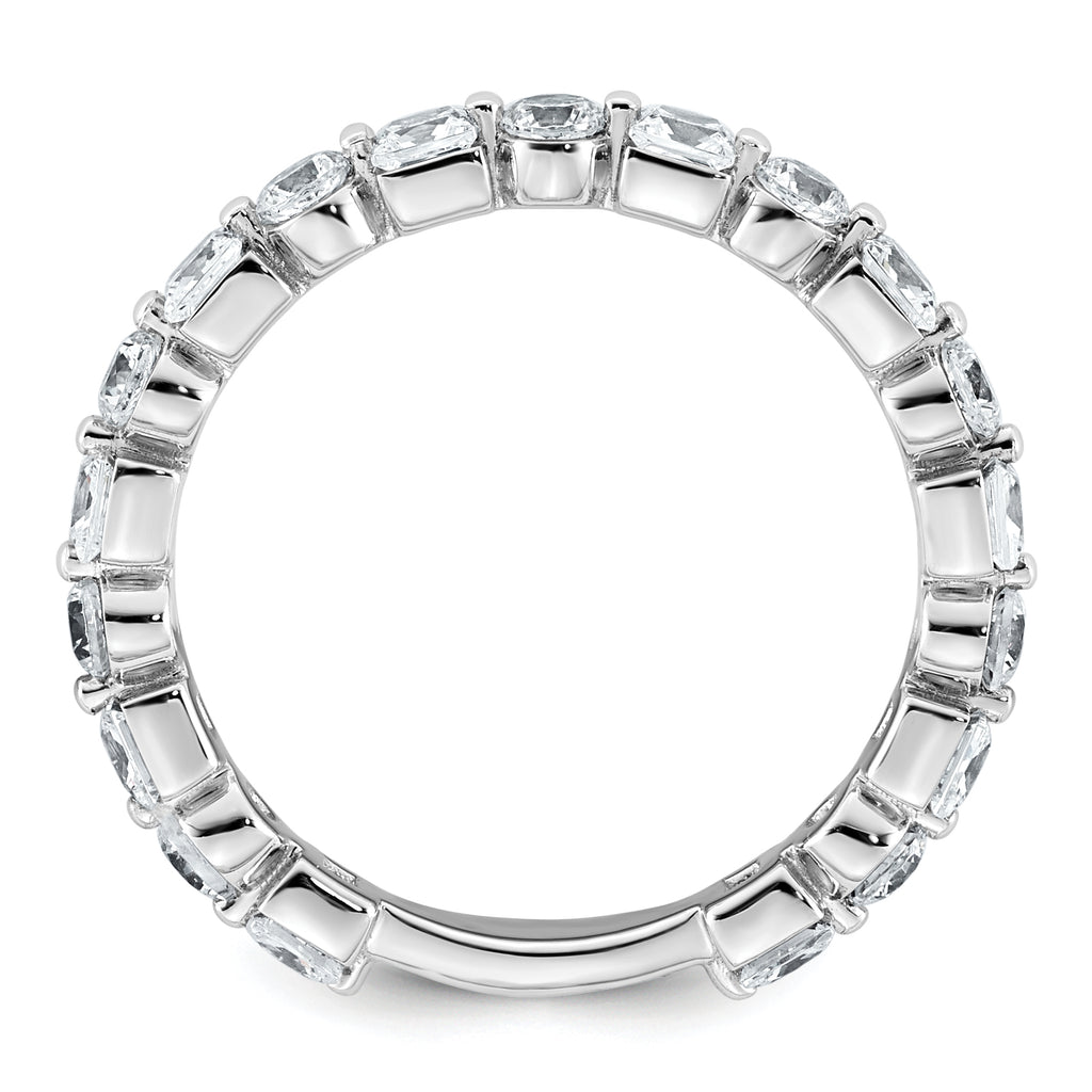14k White Gold 1 5/8 carat Lab Grown Diamond VS+ F+ Complete Wedding Band