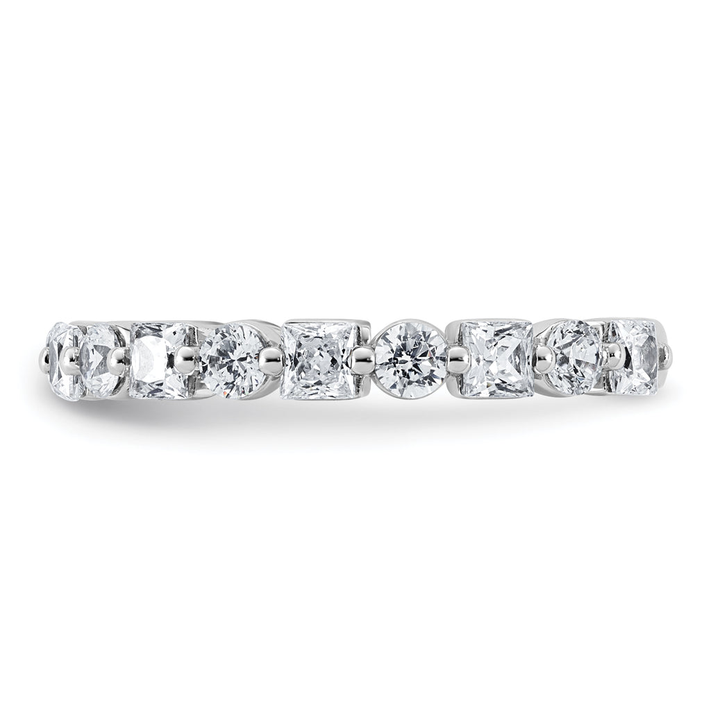 14k White Gold 1 5/8 carat Lab Grown Diamond VS+ F+ Complete Wedding Band