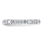 14k White Gold 1 5/8 carat Lab Grown Diamond VS+ F+ Complete Wedding Band