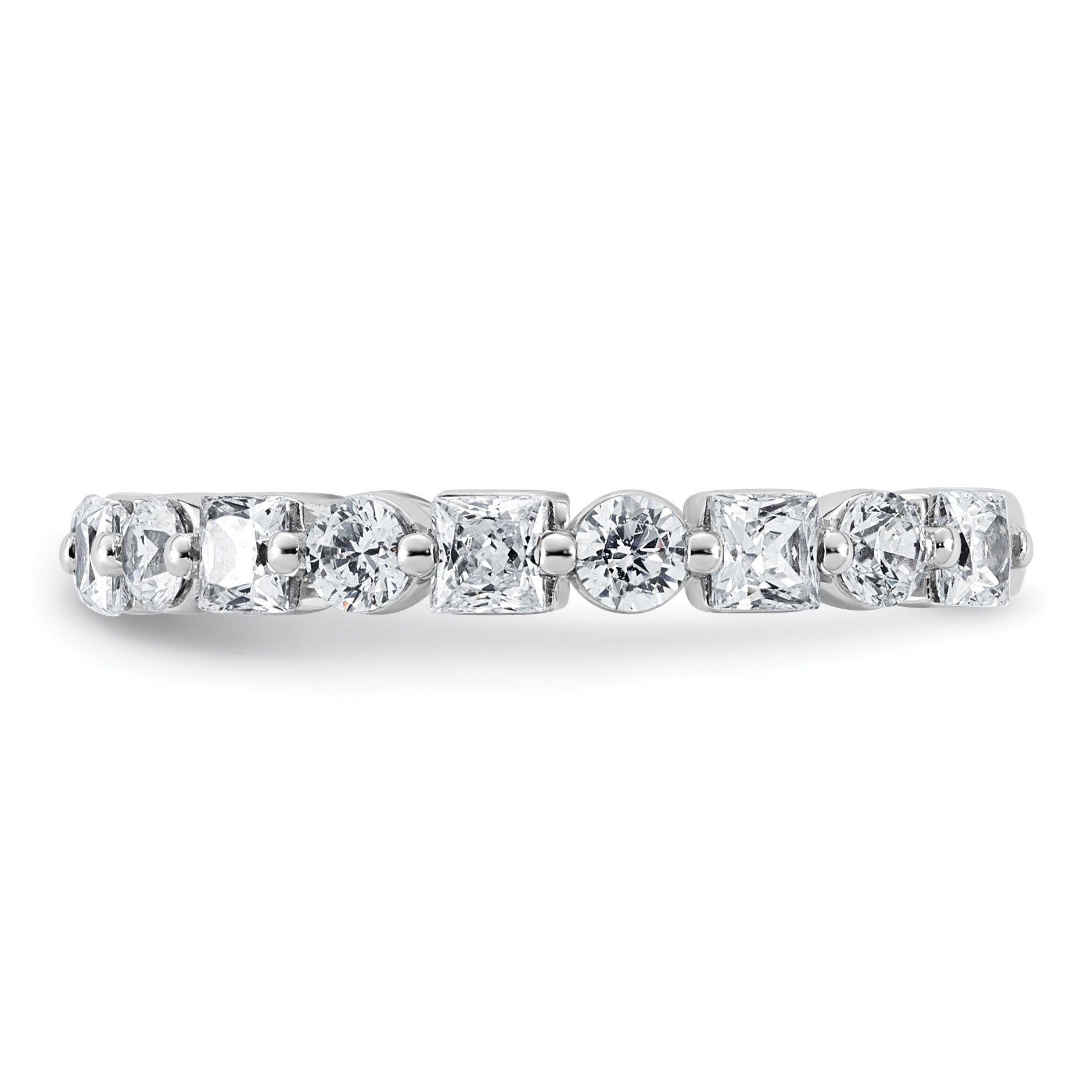 14k White Gold 1 5/8 carat Lab Grown Diamond VS+ F+ Complete Wedding Band