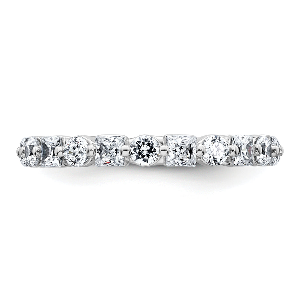 14k White Gold 1 5/8 carat Lab Grown Diamond VS+ F+ Complete Wedding Band