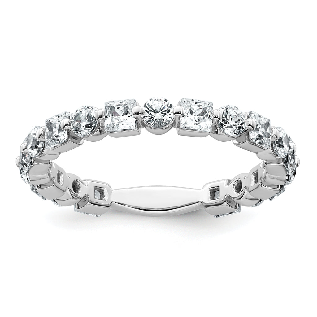 14k White Gold 1 5/8 carat Lab Grown Diamond VS+ F+ Complete Wedding Band