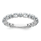 14k White Gold 1 5/8 carat Lab Grown Diamond VS+ F+ Complete Wedding Band