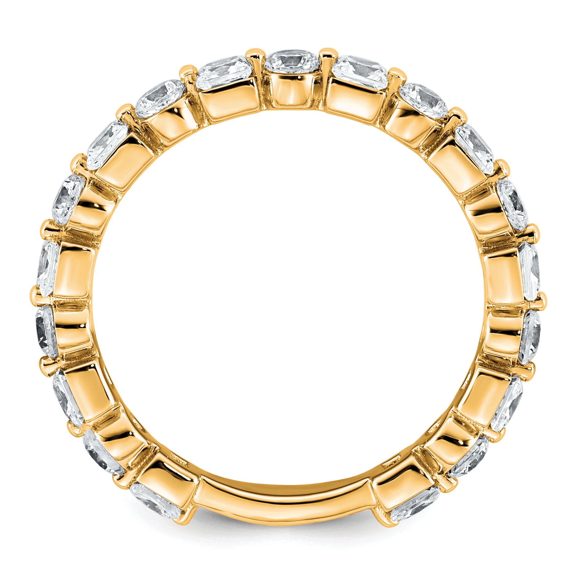 14k 1 5/8 carat Lab Grown Diamond VS+ F+ Complete Wedding Band