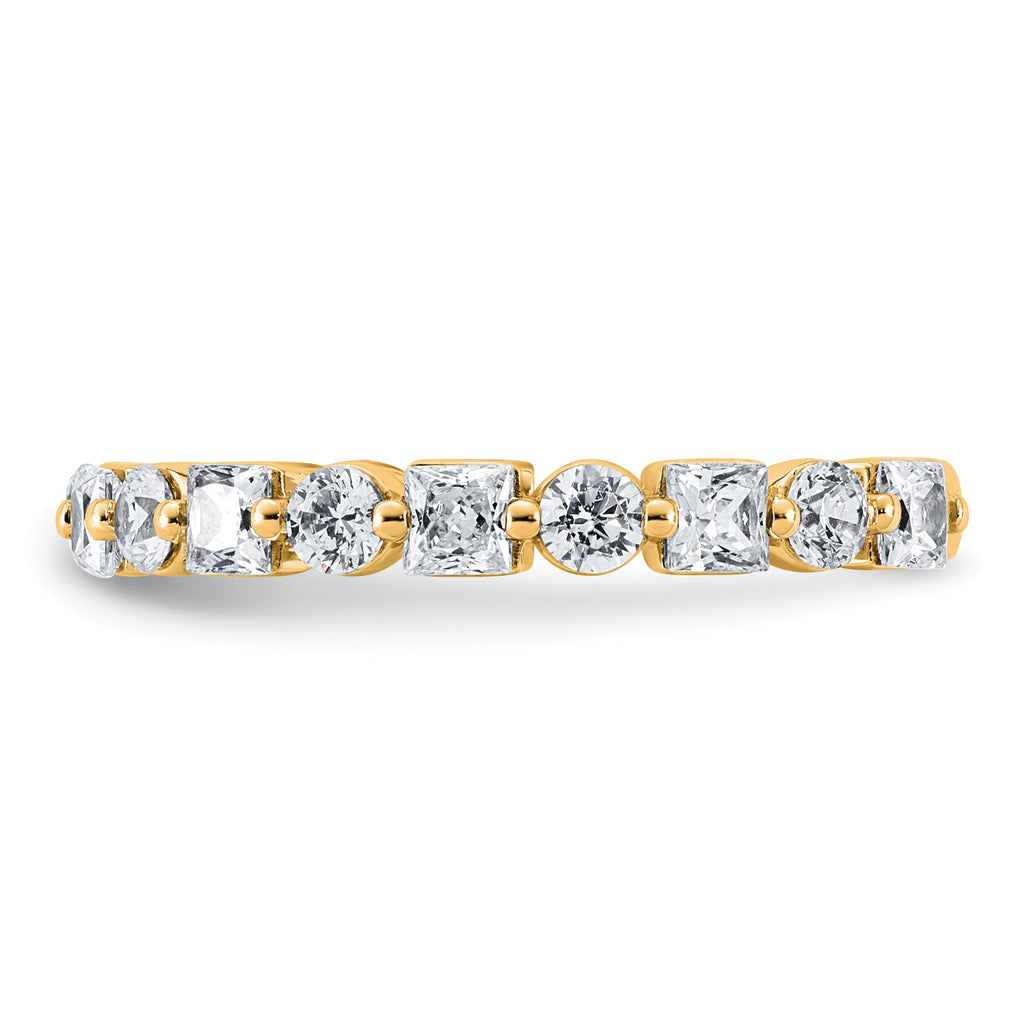 14k 1 5/8 carat Lab Grown Diamond VS+ F+ Complete Wedding Band