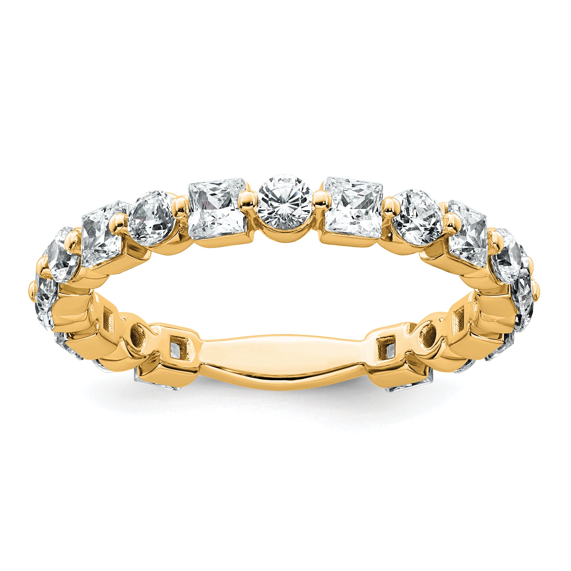 14k 1 5/8 carat Lab Grown Diamond VS+ F+ Complete Wedding Band Main image