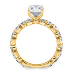 14k 3 carat Lab Grown Diamond VS+ F+ Oval Complete Engagement Ring