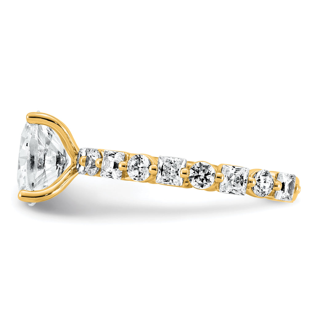 14k 3 carat Lab Grown Diamond VS+ F+ Oval Complete Engagement Ring