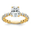 14k 3 carat Lab Grown Diamond VS+ F+ Oval Complete Engagement Ring