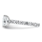 14k White Gold 3 carat Certified Lab Grown Diamond VS+ F+ Oval Complete Engagement Ring
