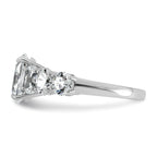 14k White Gold 3 7/8 carat Lab Grown Diamond VS+ F+ Oval Complete Engagement Ring