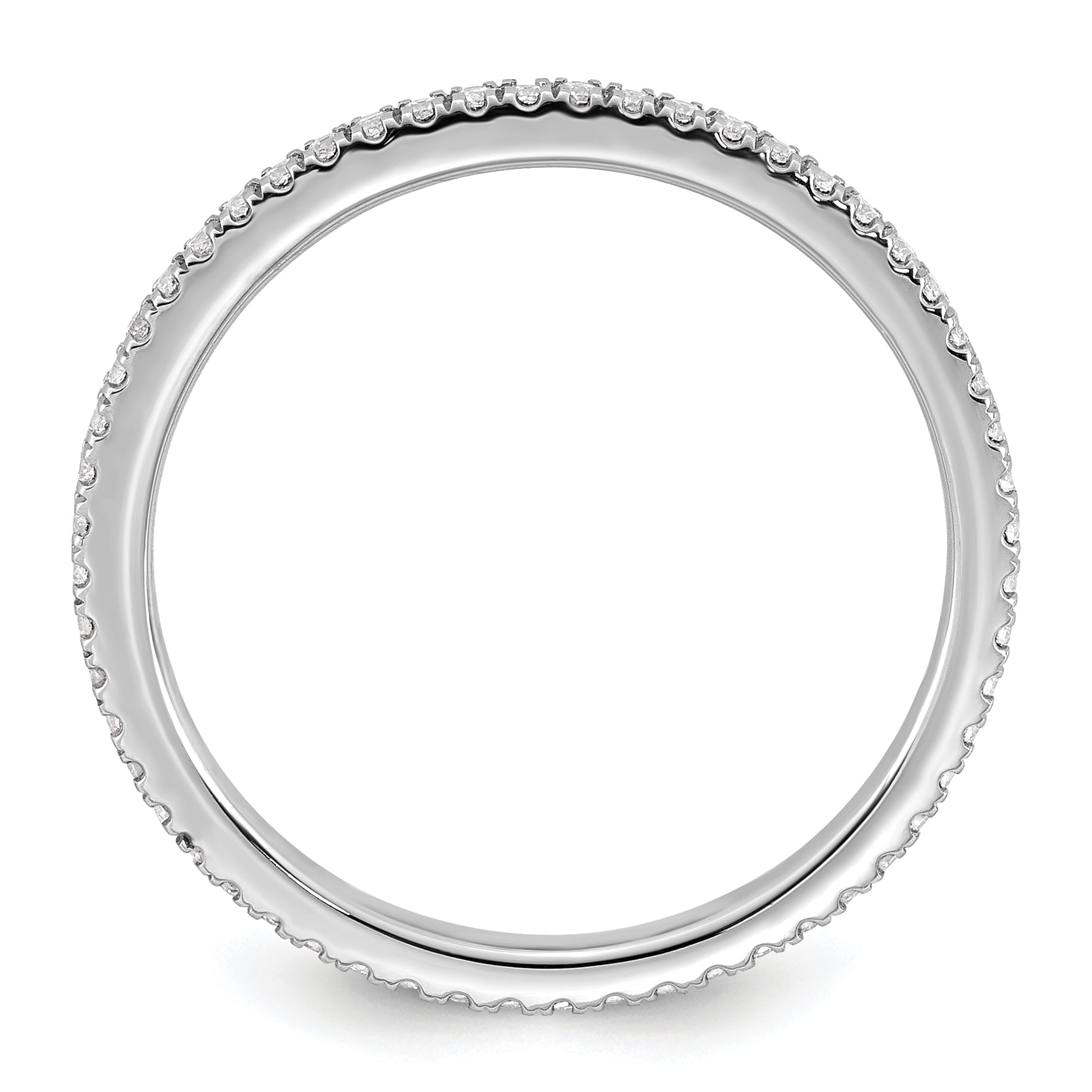 14k White Gold 1/4 carat Lab Grown Diamond VS+ F+ Complete Wedding Band Secondary image