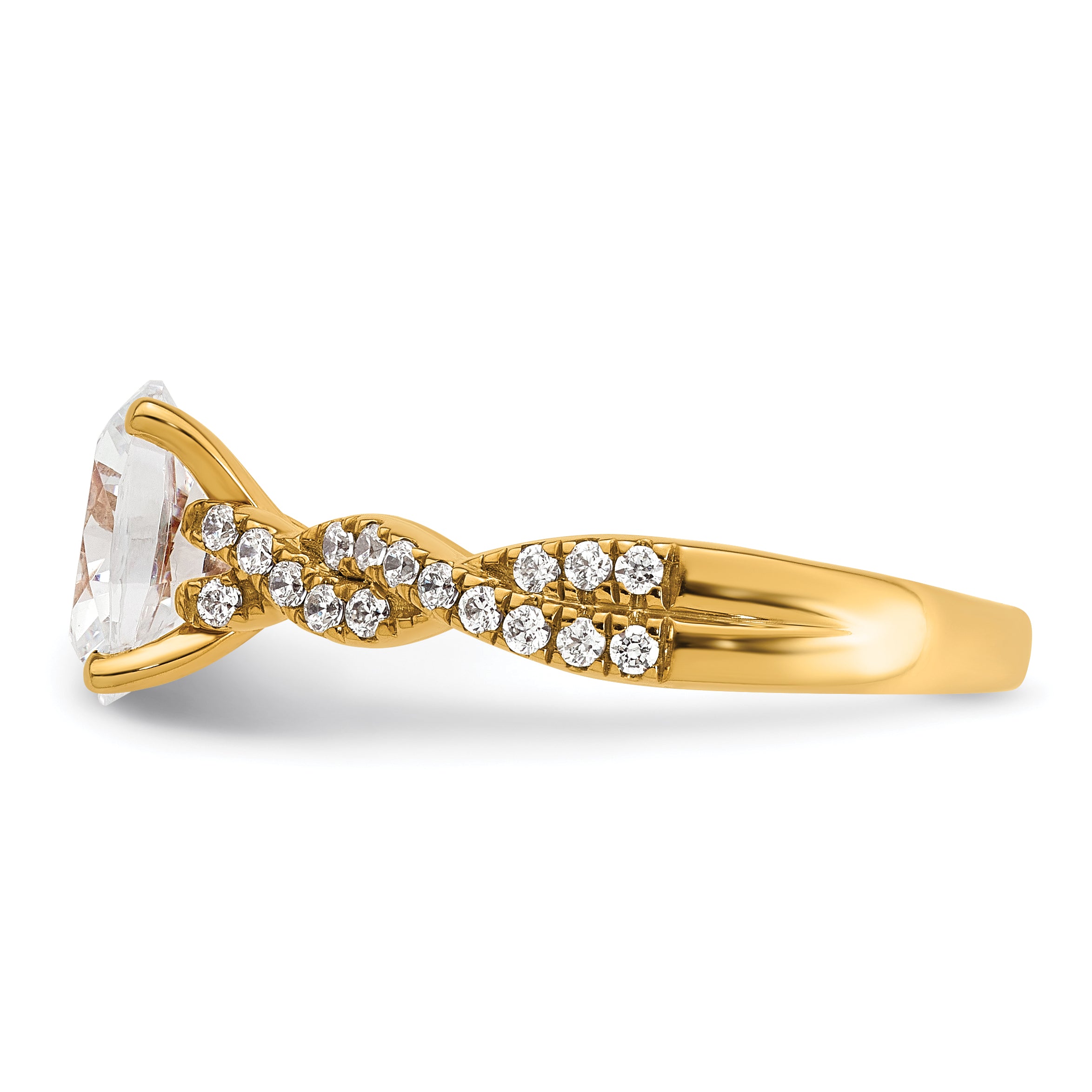 14k 1 7/8 carat Certified Lab Grown Diamond VS+ F+ Oval Complete Engagement Ring