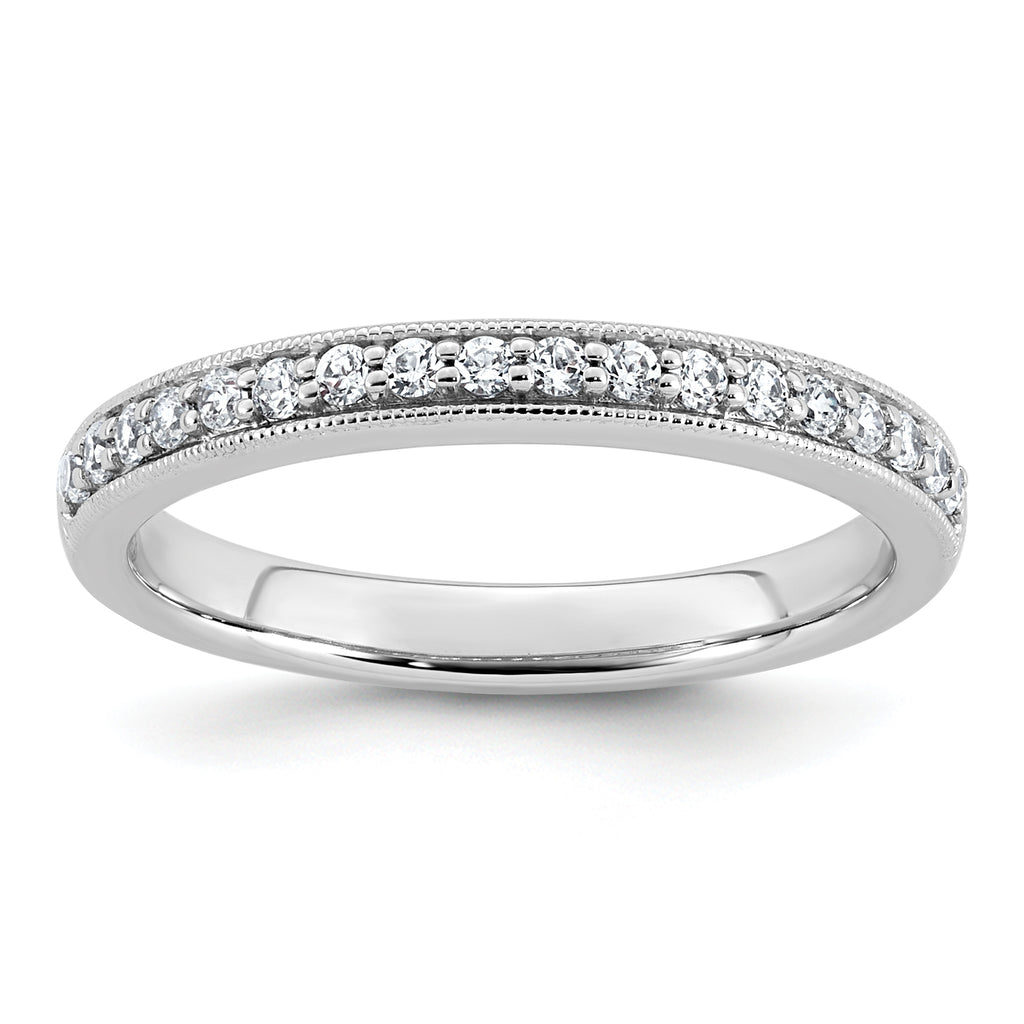 14k White Gold 1/5 carat Lab Grown Diamond VS+ F+ Complete Wedding Band
