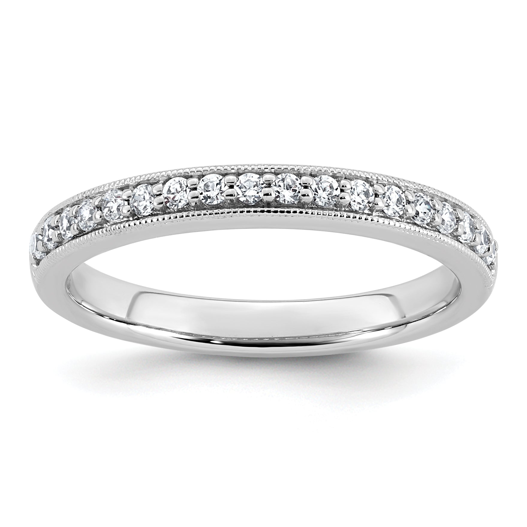 14k White Gold 1/5 carat Lab Grown Diamond VS+ F+ Complete Wedding Band
