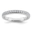 14k White Gold 1/5 carat Lab Grown Diamond VS+ F+ Complete Wedding Band
