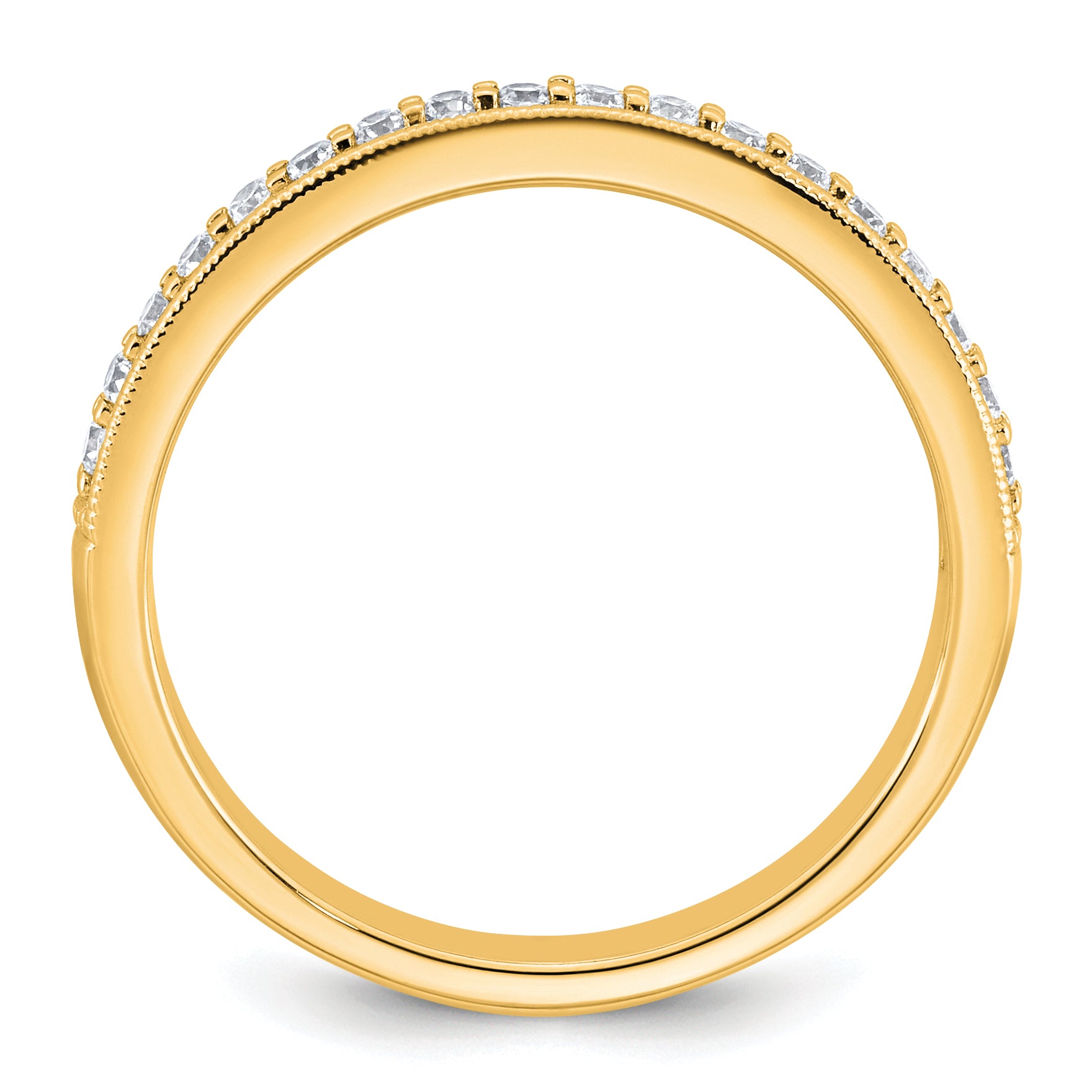 14k 1/5 carat Lab Grown Diamond VS+ F+ Complete Wedding Band Secondary image