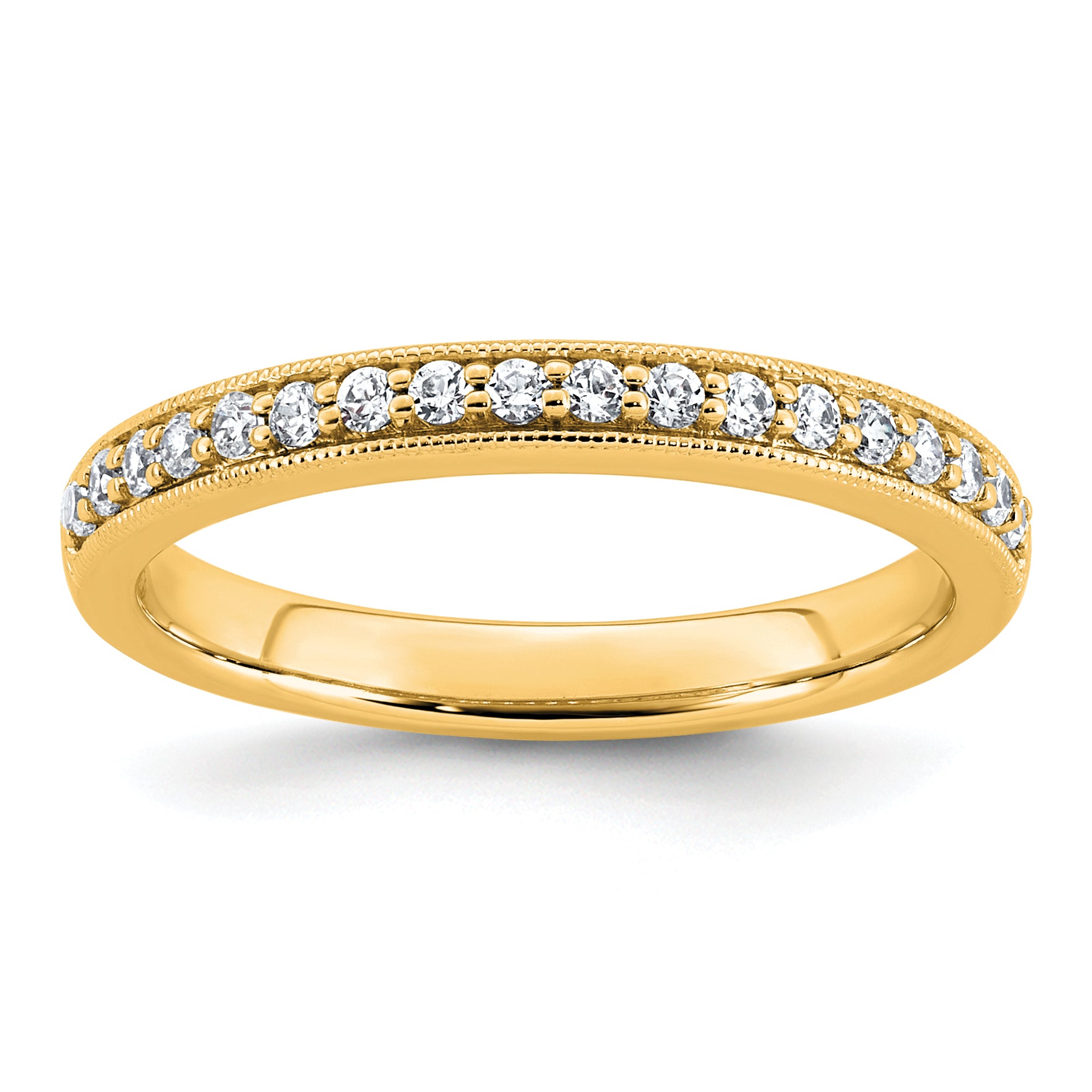 14k 1/5 carat Lab Grown Diamond VS+ F+ Complete Wedding Band Main image