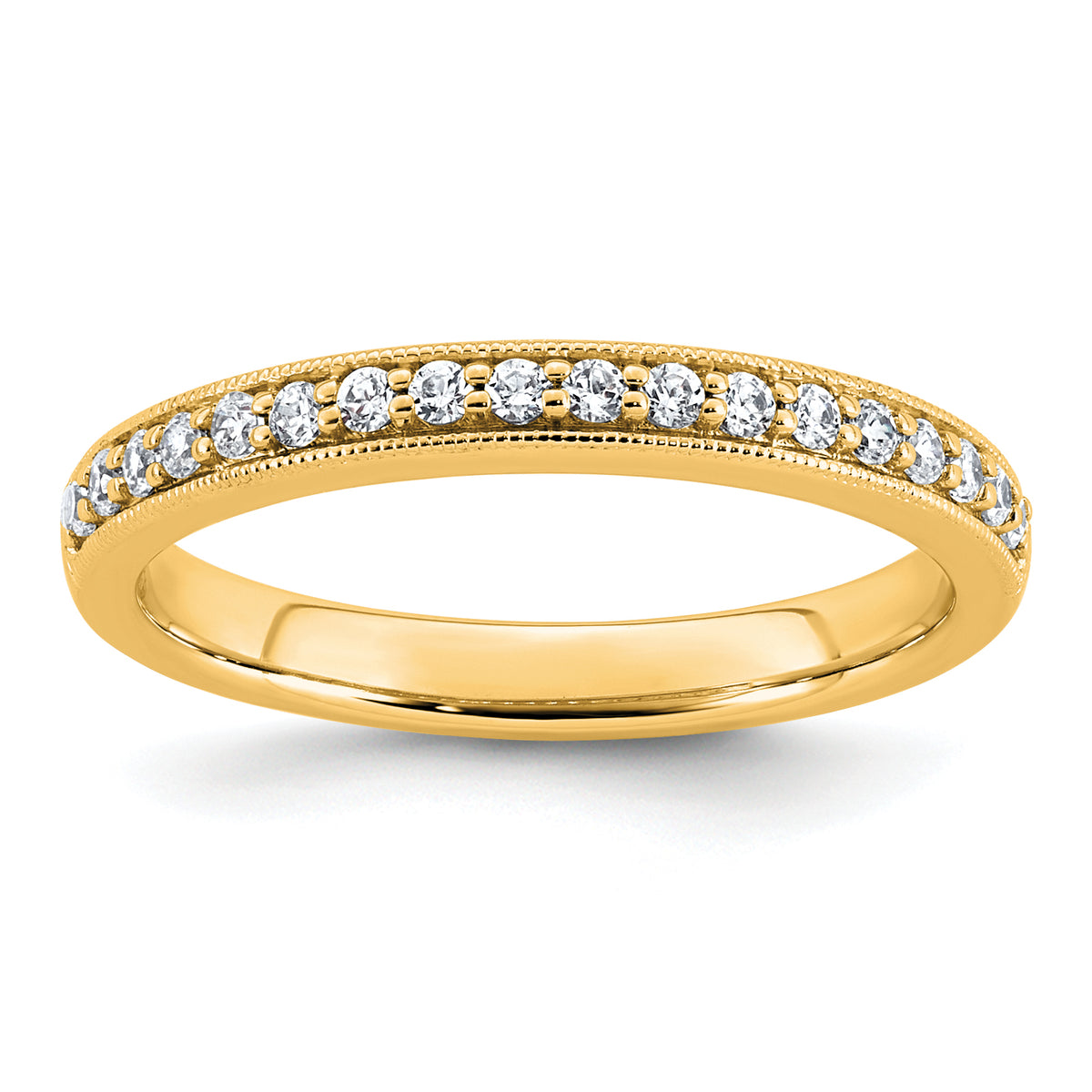 14k 1/5 carat Lab Grown Diamond VS+ F+ Complete Wedding Band