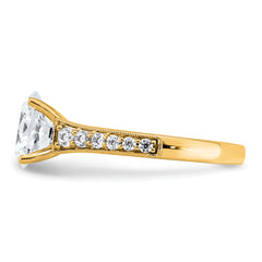 14k 1 7/8 carat Lab Grown Diamond VS+ F+ Oval Complete Engagement Ring
