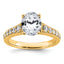 14k 1 7/8 carat Lab Grown Diamond VS+ F+ Oval Complete Engagement Ring